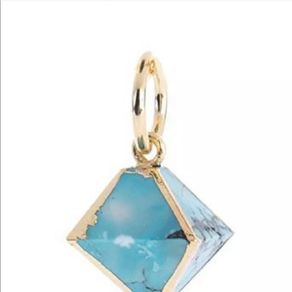 Benny and Ezra Octahedron Turquoise Pendant New